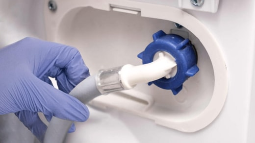 Washing machine inlet installation
