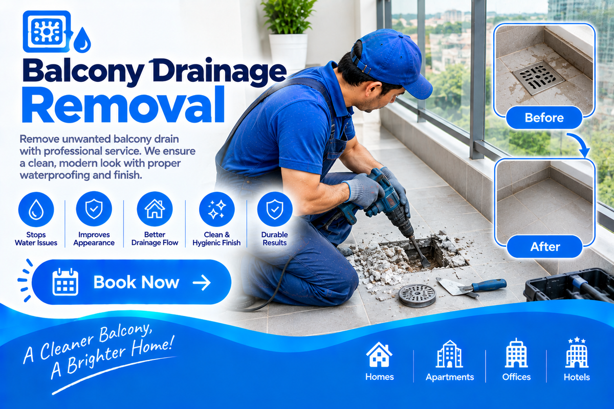 Bathroom drainage removal