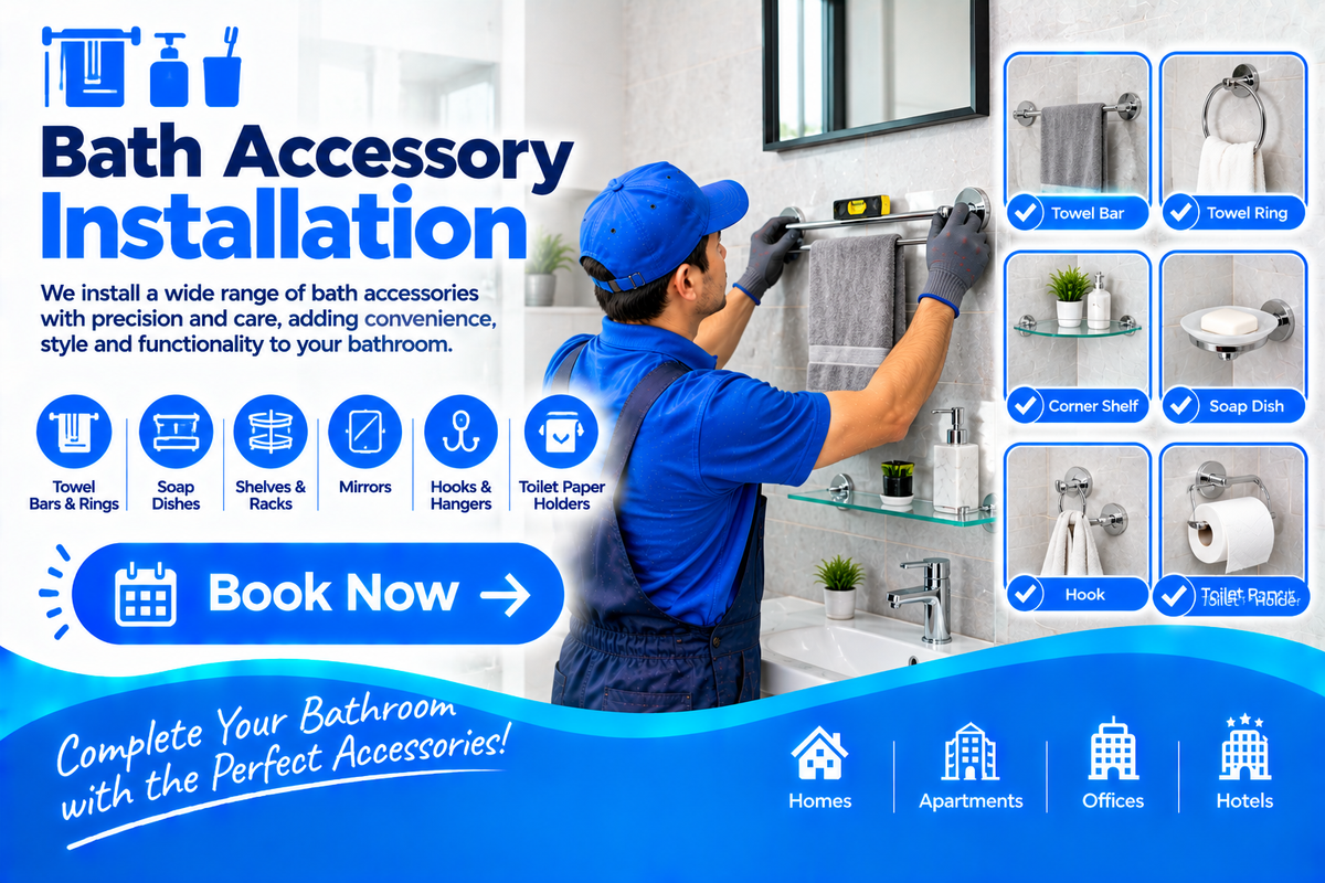 Bath accessory installation