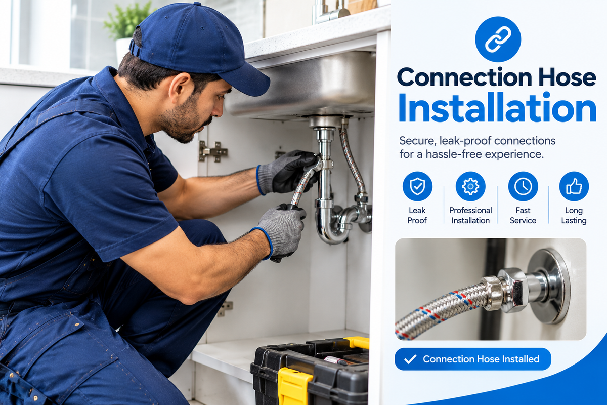 Connection hose installation
