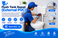 Flush tank repair (external PVC)