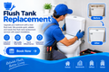 Flush tank replacement