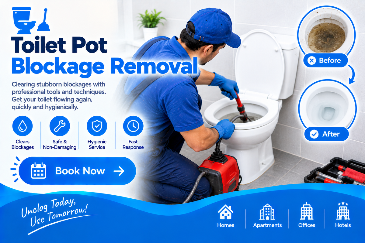 Toilet pot blockage removal