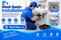 Wash basin installation
