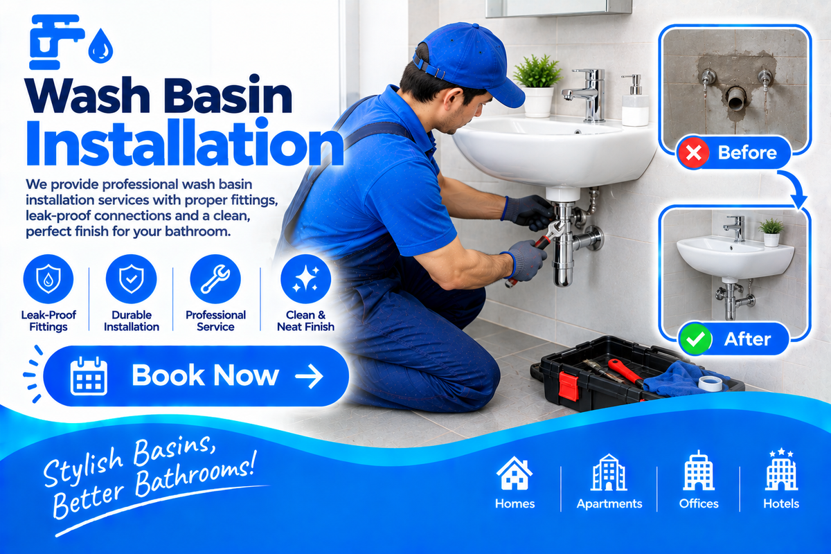 Wash basin installation