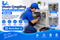 Waste coupling installation