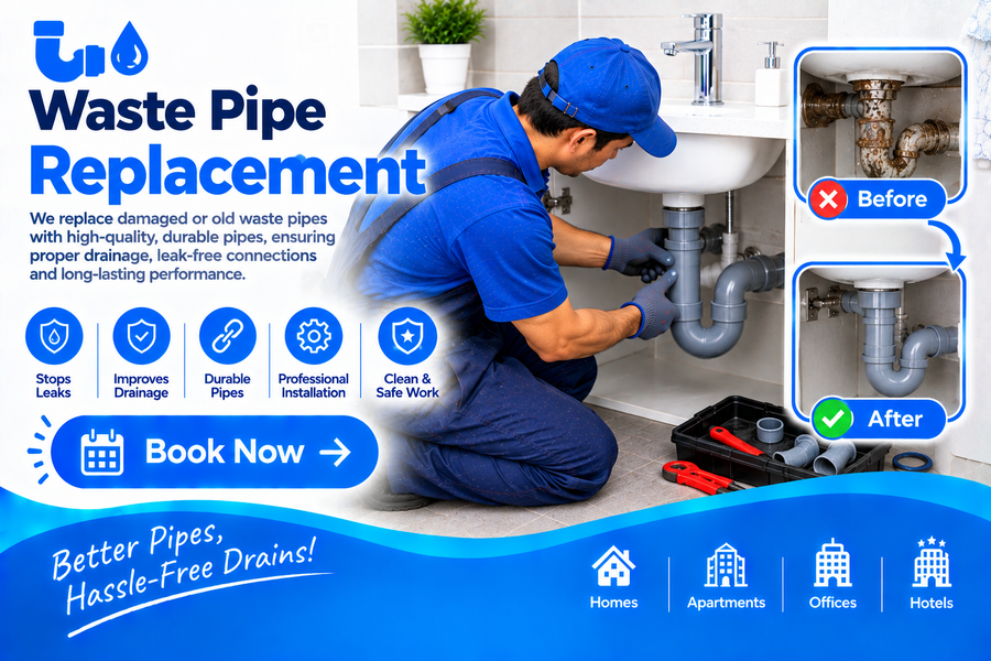 Waste pipe replacement