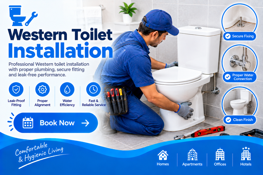 Western toilet installation