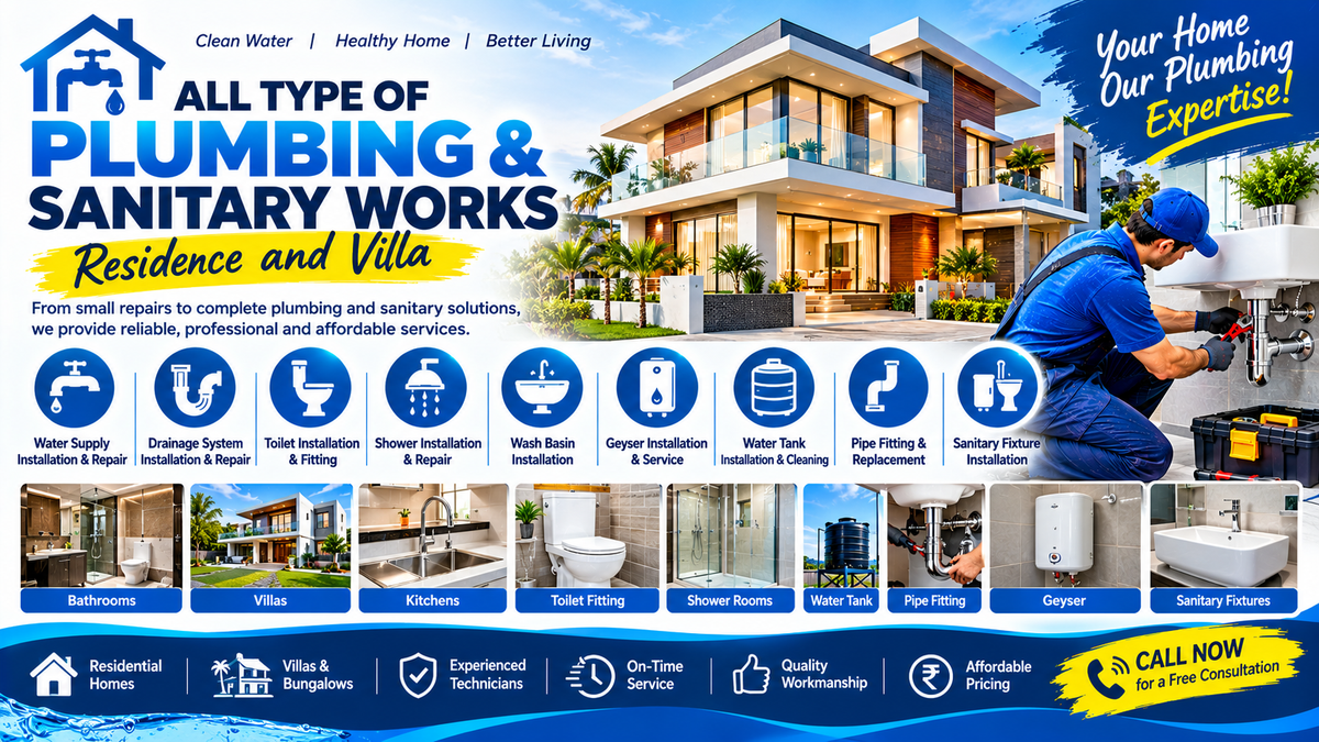 ALL TYPE OF PLUMBING & SANITARY WORKS